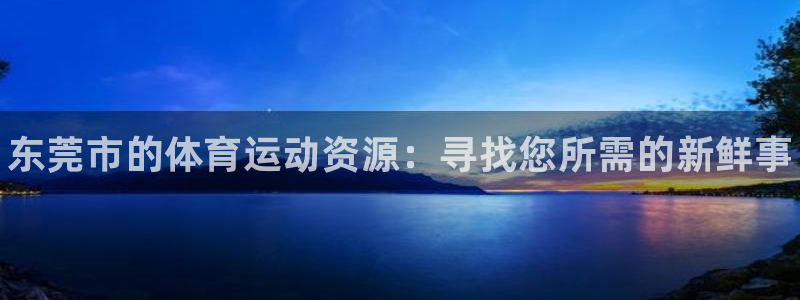凯发官方正版app新能源：东莞市的体育运动资源：寻找