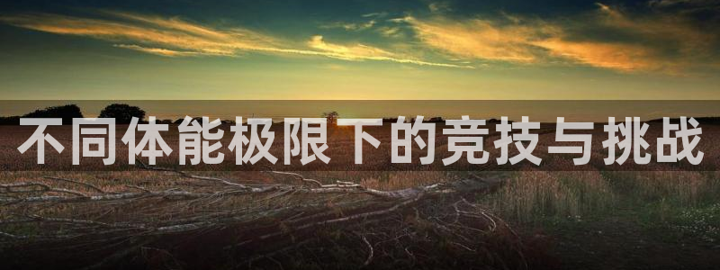 凯发官网下载是干嘛的公司：不同体能极限下的竞技与挑战