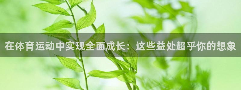凯发官方正版app娱乐平台：在体育运动中实现全面成长：这些益