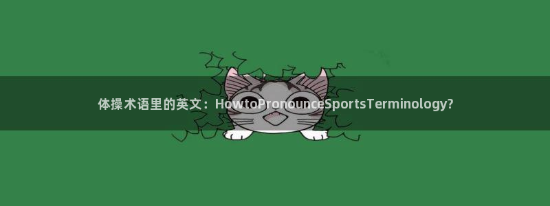 凯发官方正版app娱乐首页网站大全：体操术语里的英文：How